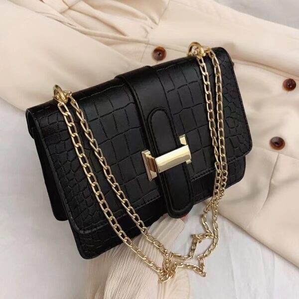 Summer new embossed solid color small square bag - Image 2