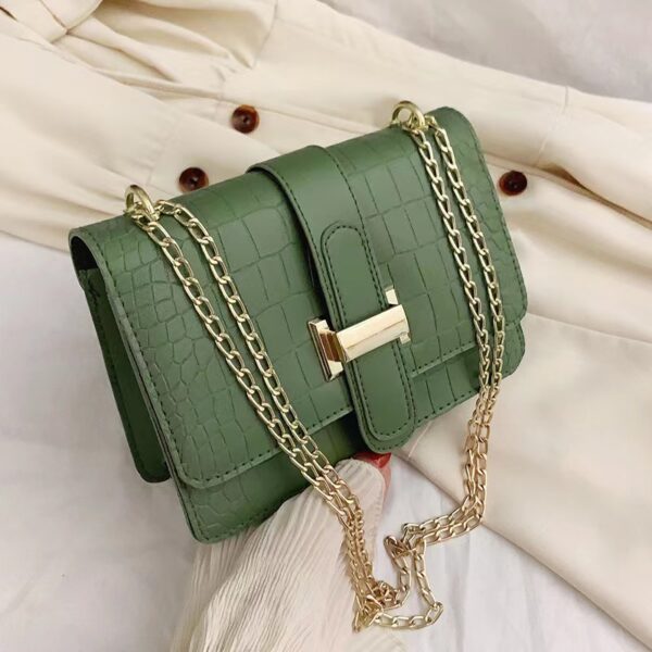 Summer new embossed solid color small square bag - Image 4